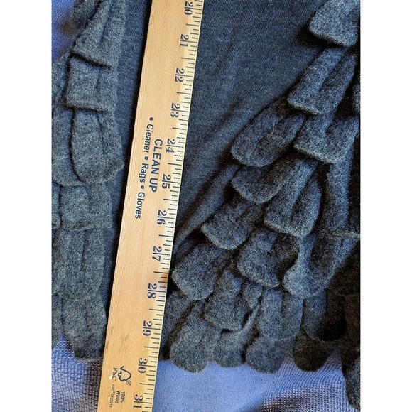 Anthropologie Leifsdottir Womens Size M Sweater Wool Cashmere Blend Ruffle Boho - Picture 11 of 11